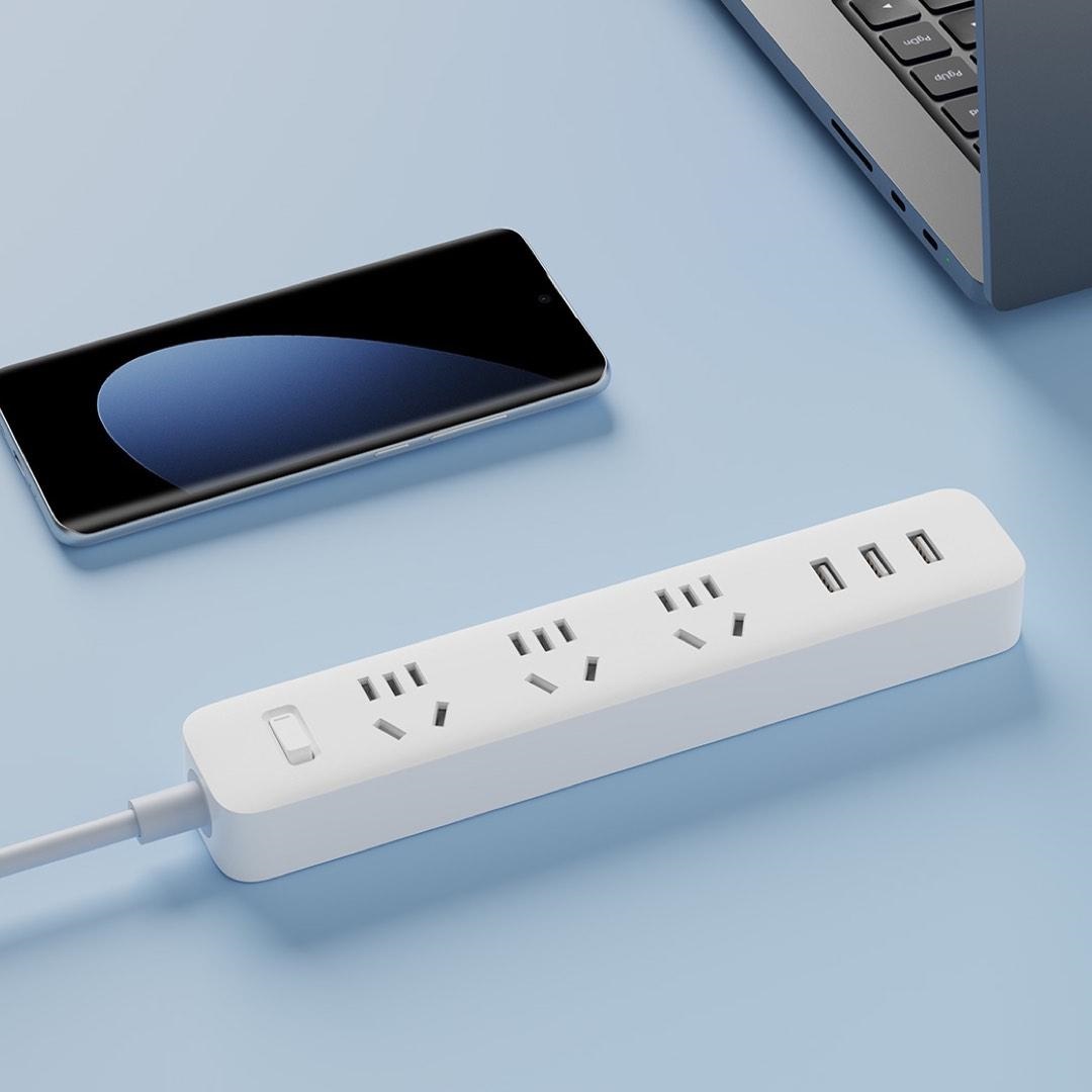 سه راهی برق USB دار شیائومی (سه ورودی - پلاگین چین) XMCXB01QM