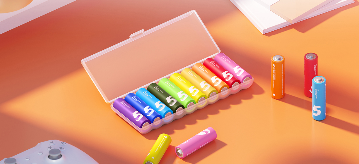 باتری رنگین کمانی قلمی AA (10 کپسول) شیائومی Alkaine مدل ZI5