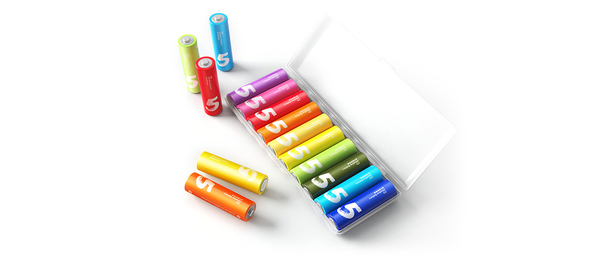 محصول شیائومی - xiaomi باتری رنگین کمانی قلمی AA (10 کپسول) شیائومی Alkaine مدل ZI5