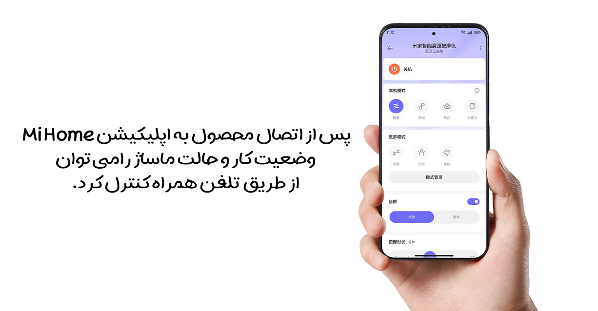ماساژور شانه و گردن هوشمند شیائومی Mijia مدل MJJJAMY01YMYY
