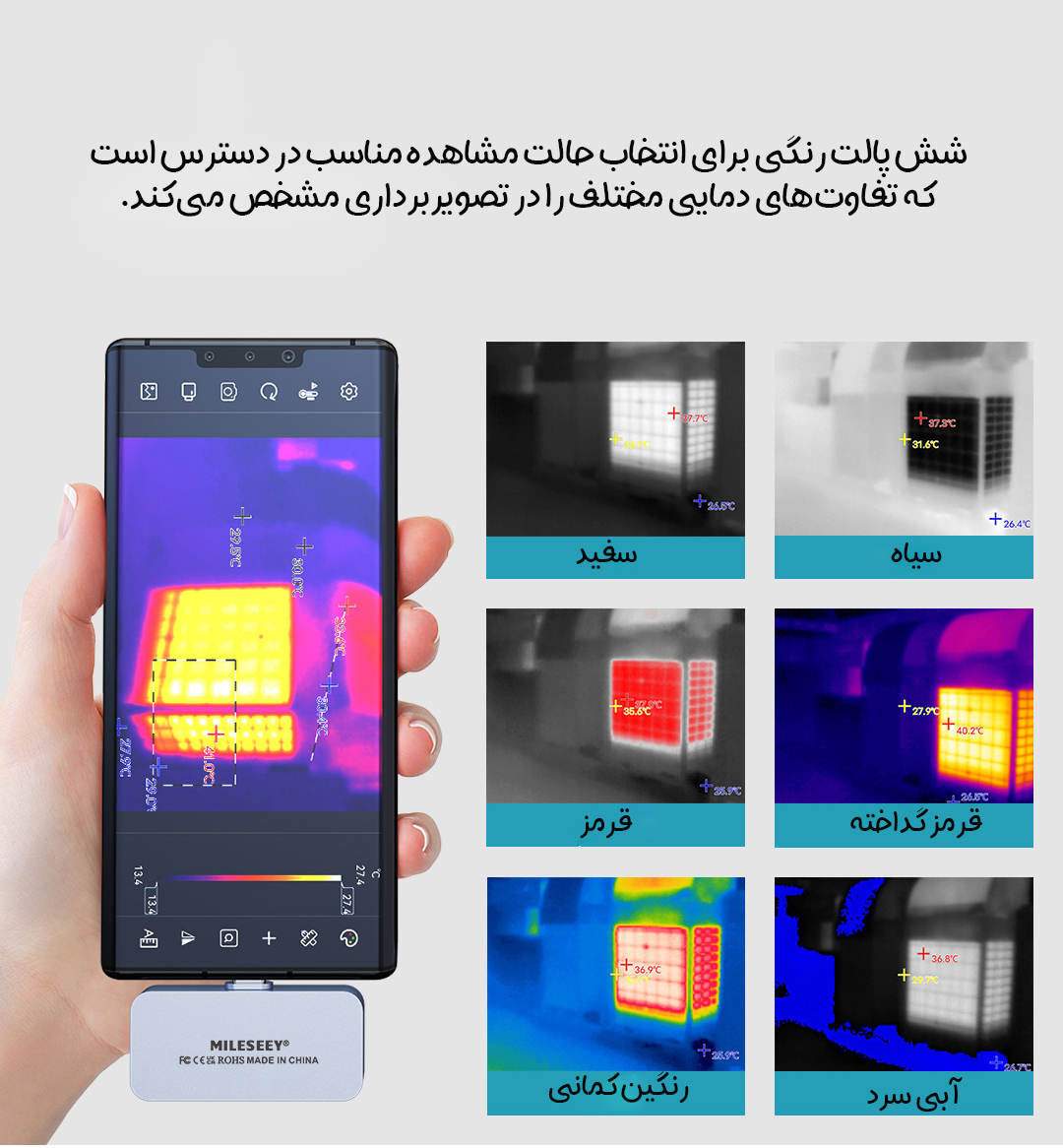دوربین حرارتی گوشی همراه شیائومی Mileseey مدل TR256i