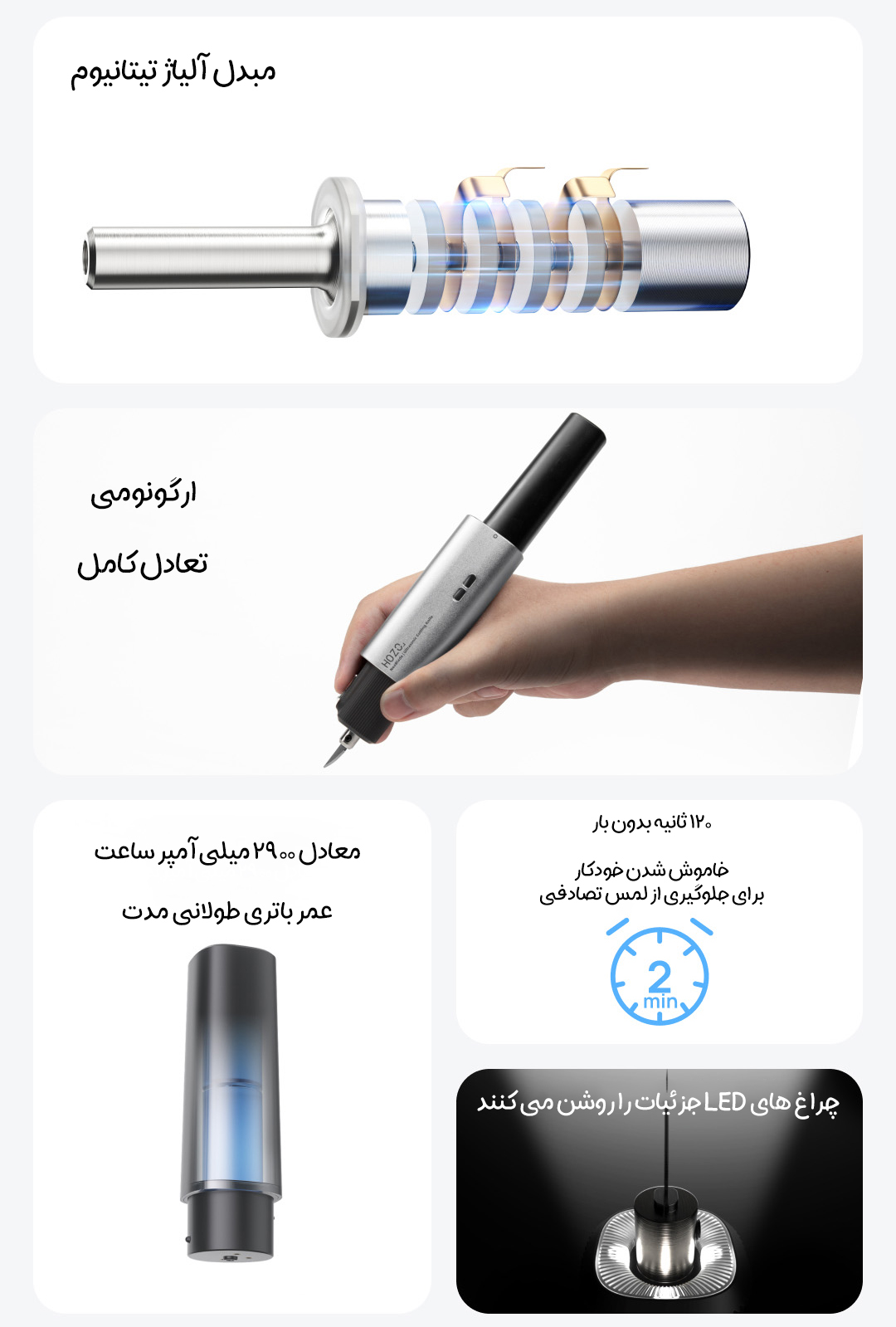 چاقوی برش اولتراسونیک شیائومی HOZO