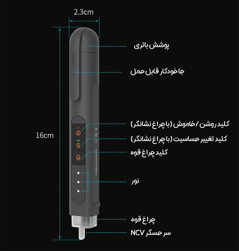 تستر برق القایی شیائومی Jimi Home مدل G2704 تستر برق القایی شیائومی Jimi Home مدل G2704