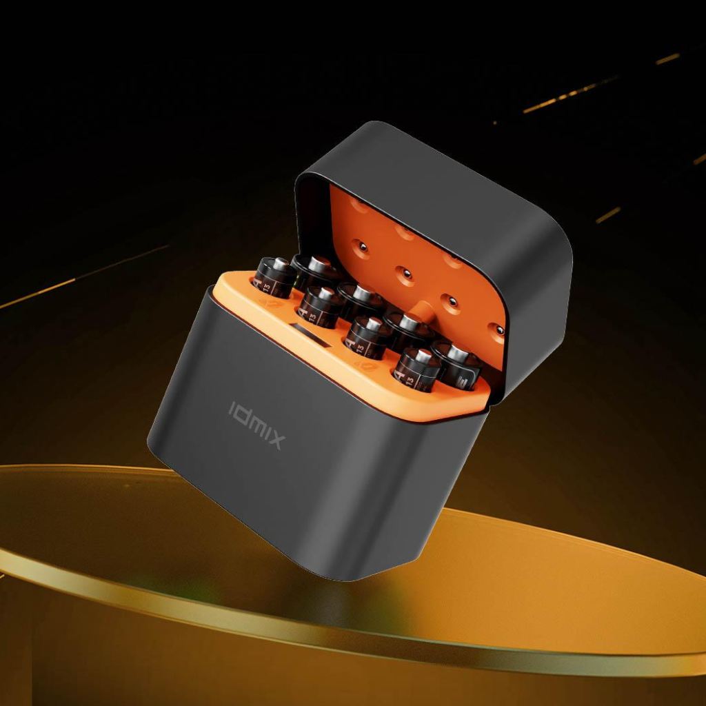 ست شارژر و باتری قلمی و نیم قلمی قابل شارژ شیائومی IDMIX مدل 2A08Pro