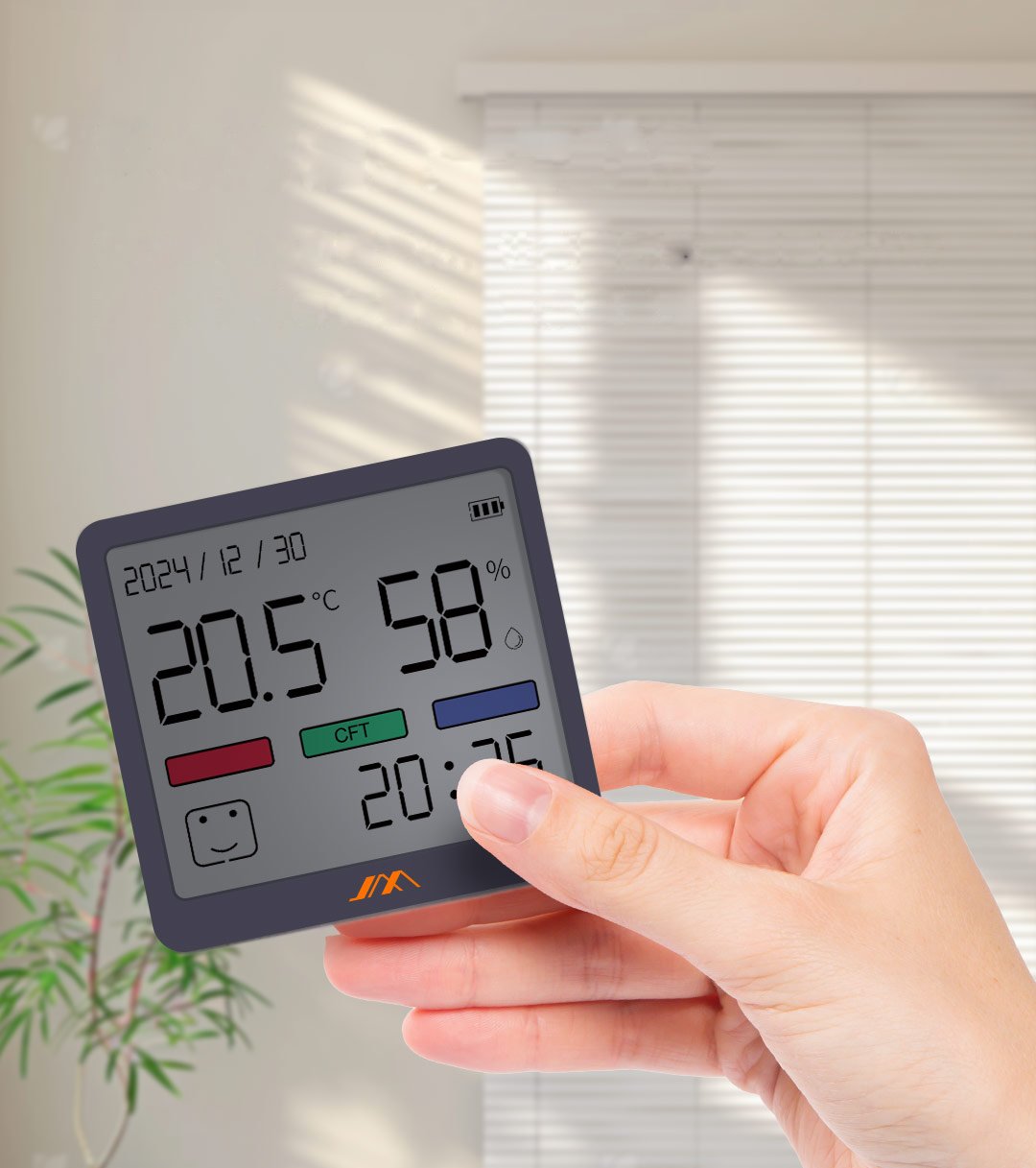 دماسنج و رطوبت سنج رومیزی جیمی هوم Jimihome مدل JM-G3002 دماسنج ورطوبت سنج جیمی هوم