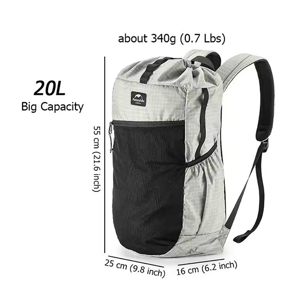 Naturehike 20 liter backpack, model NH20BB206-4