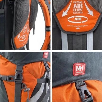 کوله پشتی 70 لیتری نیچرهایک Naturehike مدل NH70B070-B 3 Naturehike 70 liter backpack model NH70B070 B 3