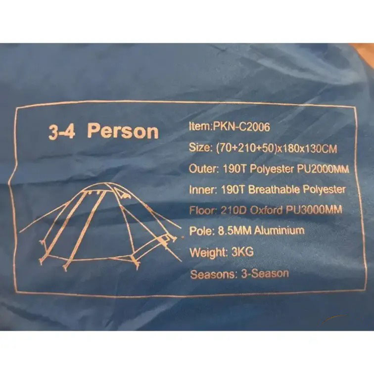 چادر کوهنوردی چهار نفره (کله گاوی) پکینیو PEKYNEW مدل C2006 10 PEKYNEW four person mountaineering tent cows head model C2006 6 8